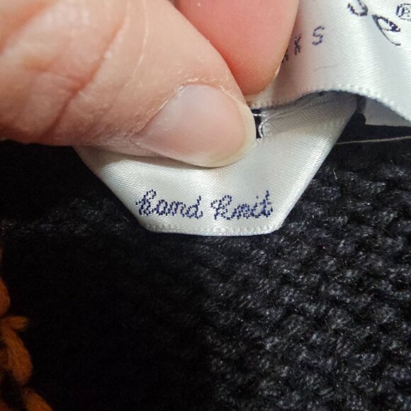 VTG Eagles Eye Lifesavers Rainbow Cardigan M Hand Knit Halloween Artsy Rainbow - Picture 7 of 11